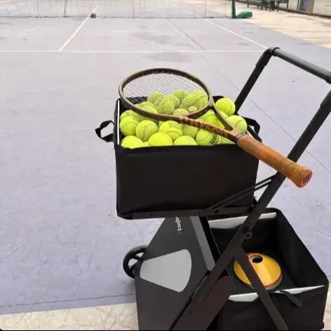 Sports Equipment Cart - ポータブルテニスボール回収機コレクターピックアップカート折りたたみ式ボールカートテニス練習用ボールピッカー