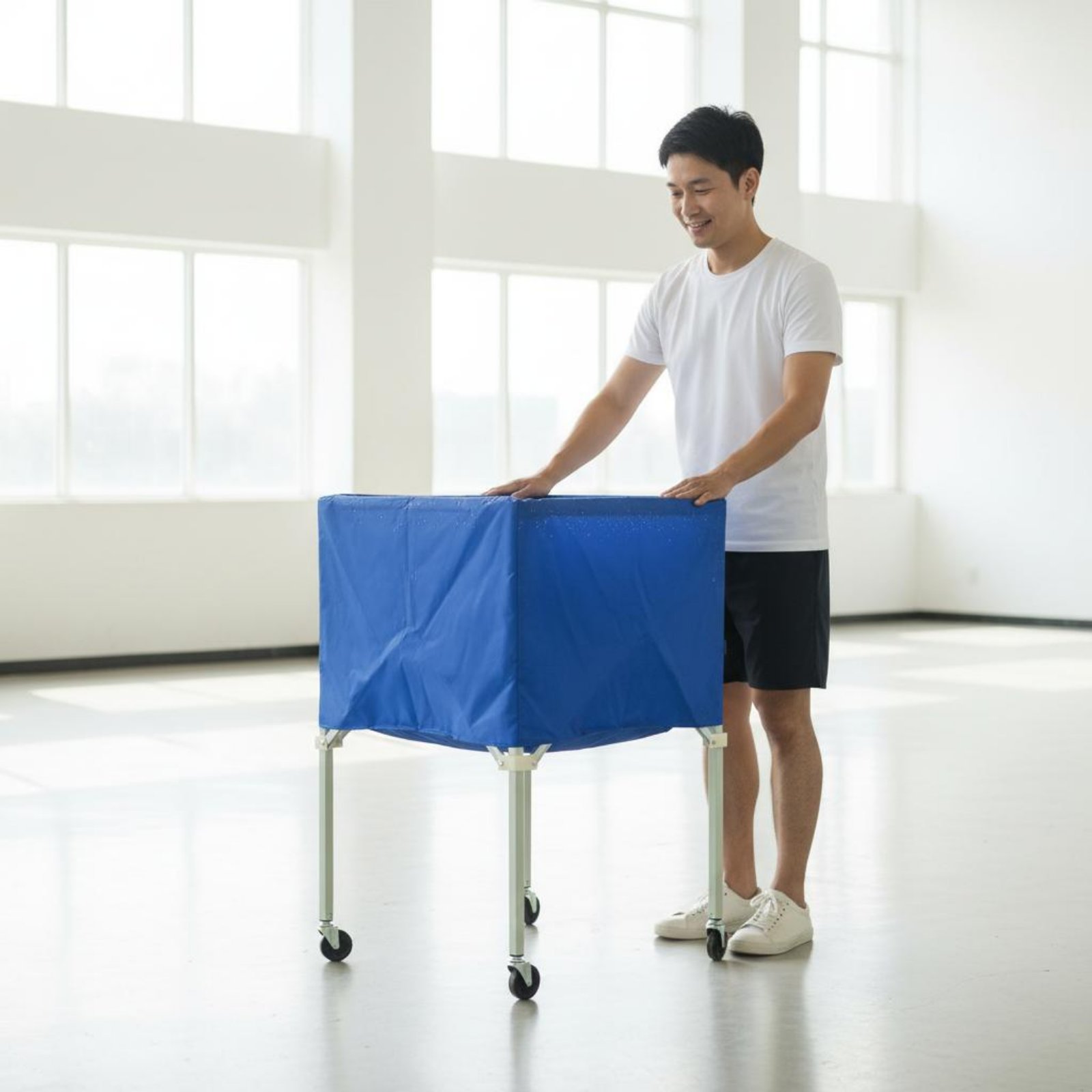 Sports Equipment Organizer Rack - ボール車両カバー シールド付きスポーツ車両カバー ホイール付きローリングボールラック 装備オーガナイザー 屋外用に長持ちする耐久性のあるもの