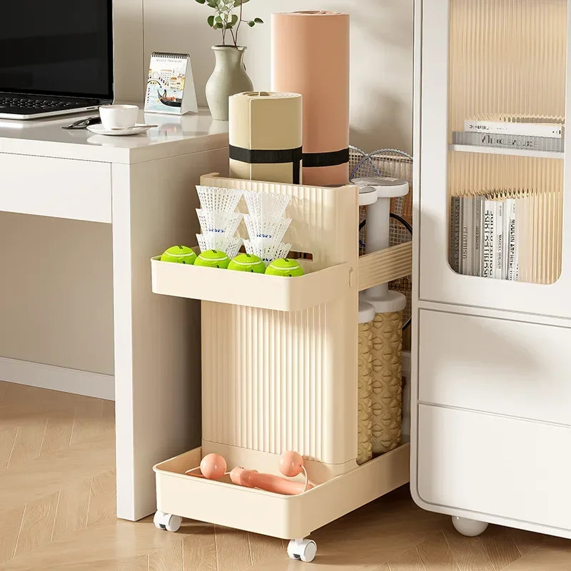 Sports Equipment Cart - 安定した家庭用スポーツ用品収納カート、キャスター付き移動可能な整理バスケット