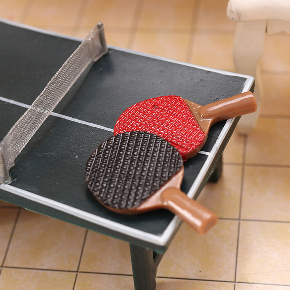 2セット ミニ卓球ラケットセット リアルなミニスポーツ用品  - Sports Equipment Photos のレビューと価格