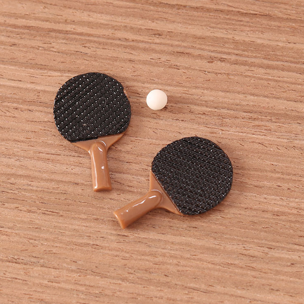2セット ミニ卓球ラケットセット リアルなミニスポーツ用品  - Sports Equipment Photos のレビューと価格