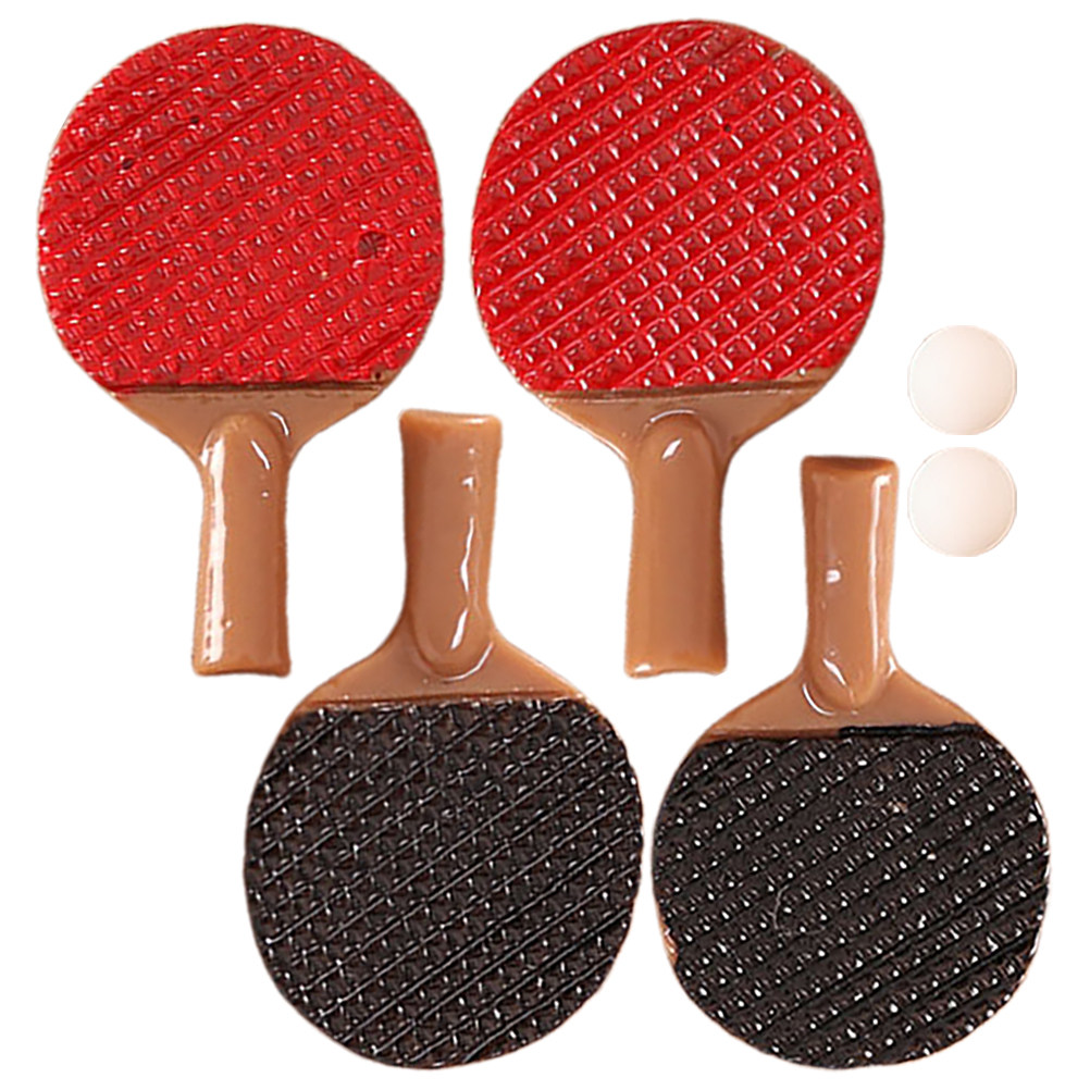 2セット ミニ卓球ラケットセット リアルなミニスポーツ用品  - Sports Equipment Photos のレビューと価格