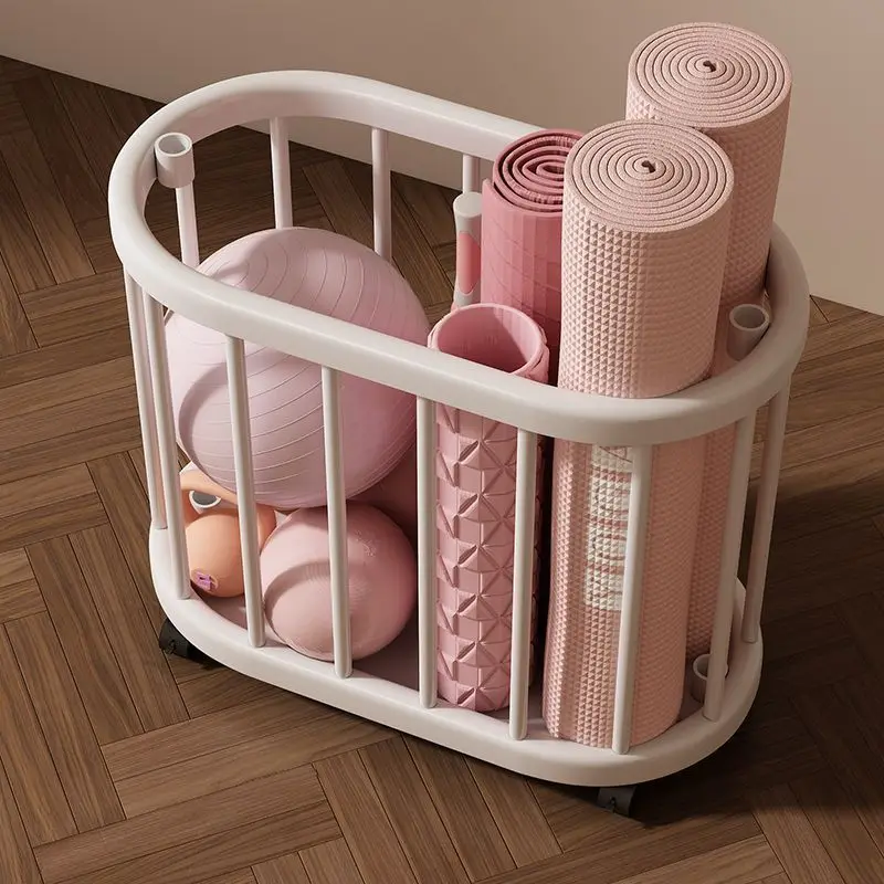 ヨガ収納バスケット ヨガマット収納 大容量カート棚 多機能ス - Sports Equipment Cart のレビューと価格