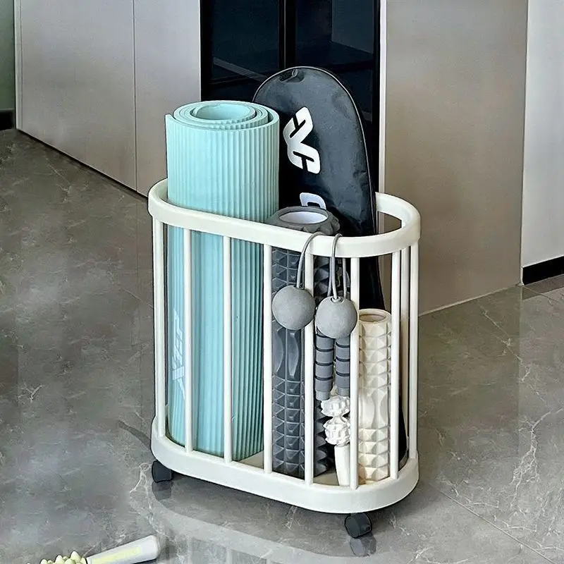 ヨガ収納バスケット ヨガマット収納 大容量カート棚 多機能ス - Sports Equipment Cart のレビューと価格