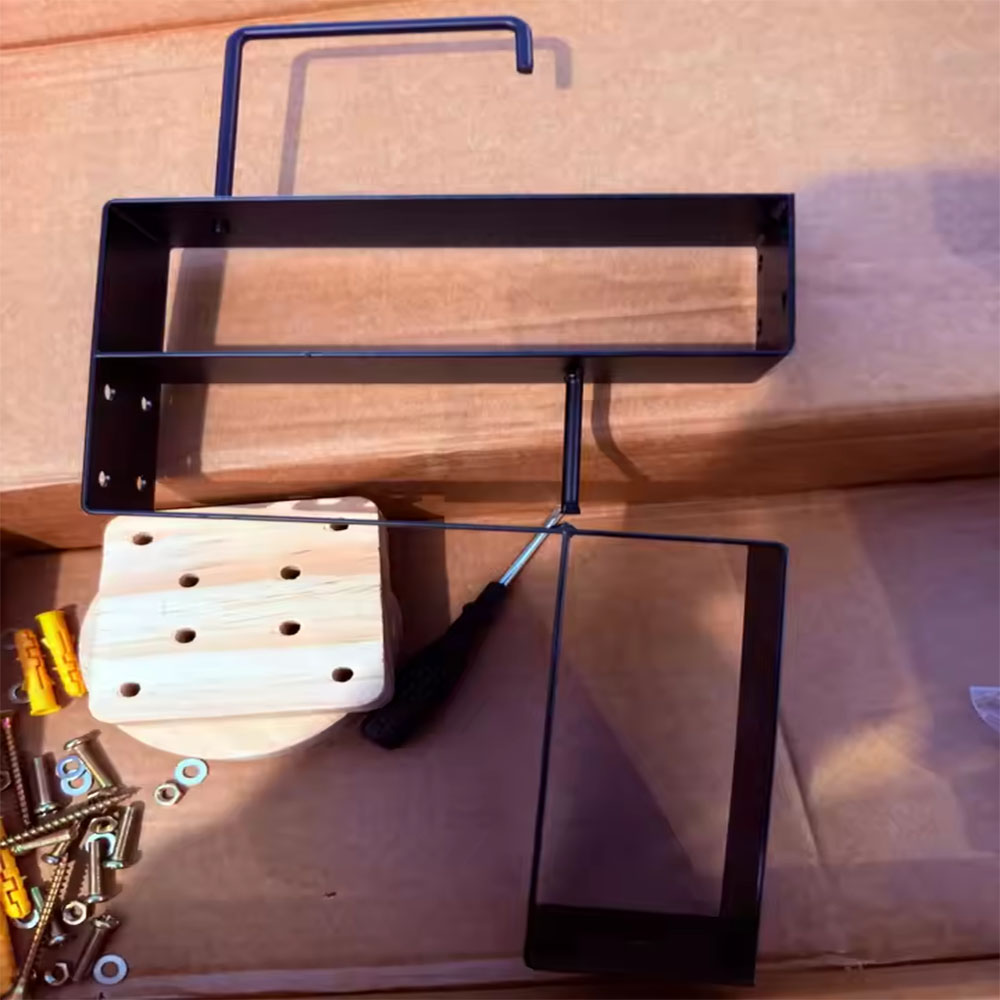 木製オートバイヘルメットホルダー壁掛けフックディスプレイラッ - Sports Equipment Organizer Rack のレビューと価格