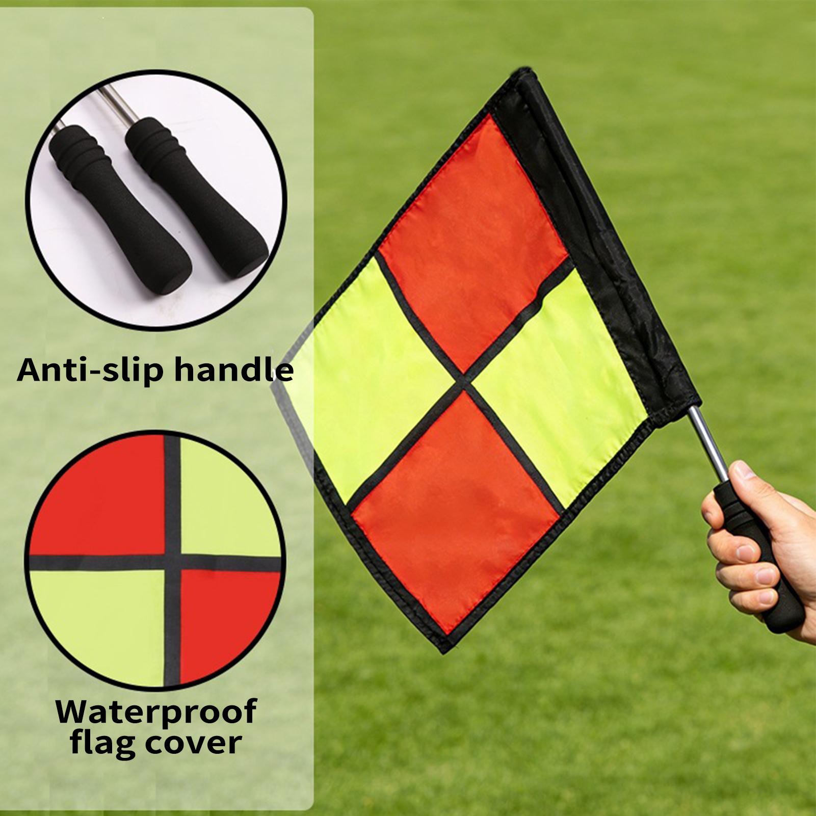 サッカー審判旗 2ピース高視認性審判用具 試合用サッカーライ - Sports Equipment For Volleyball のレビューと価格