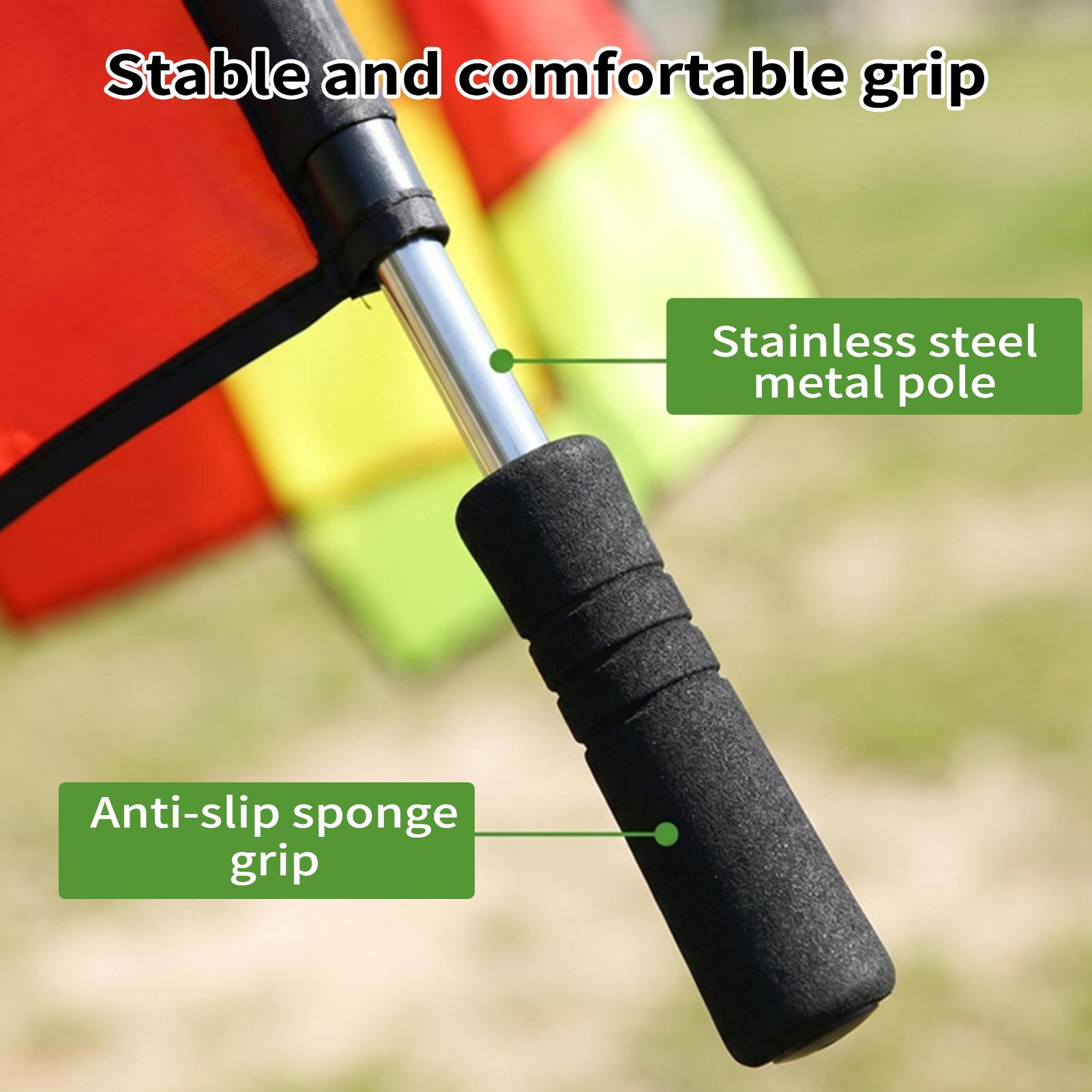 サッカー審判旗 2ピース高視認性審判用具 試合用サッカーライ - Sports Equipment For Volleyball のレビューと価格