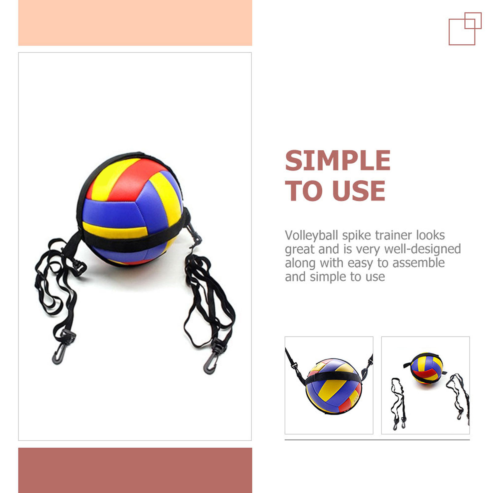 1セット バレーボールスパイクトレーナー プレミアムナイロン - Sports Equipment For Volleyball のレビューと価格