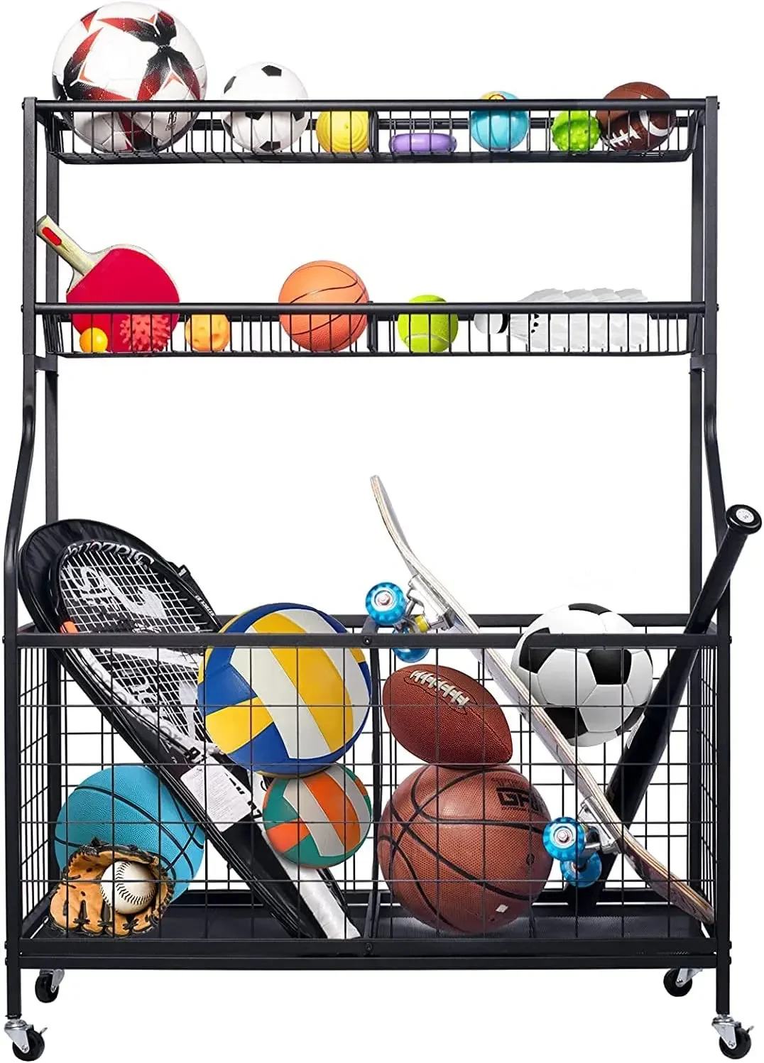 2026年版ガレージスポーツ用品収納オーガナイザー（バスケッ - Sports Equipment Organizer Rack のレビューと価格