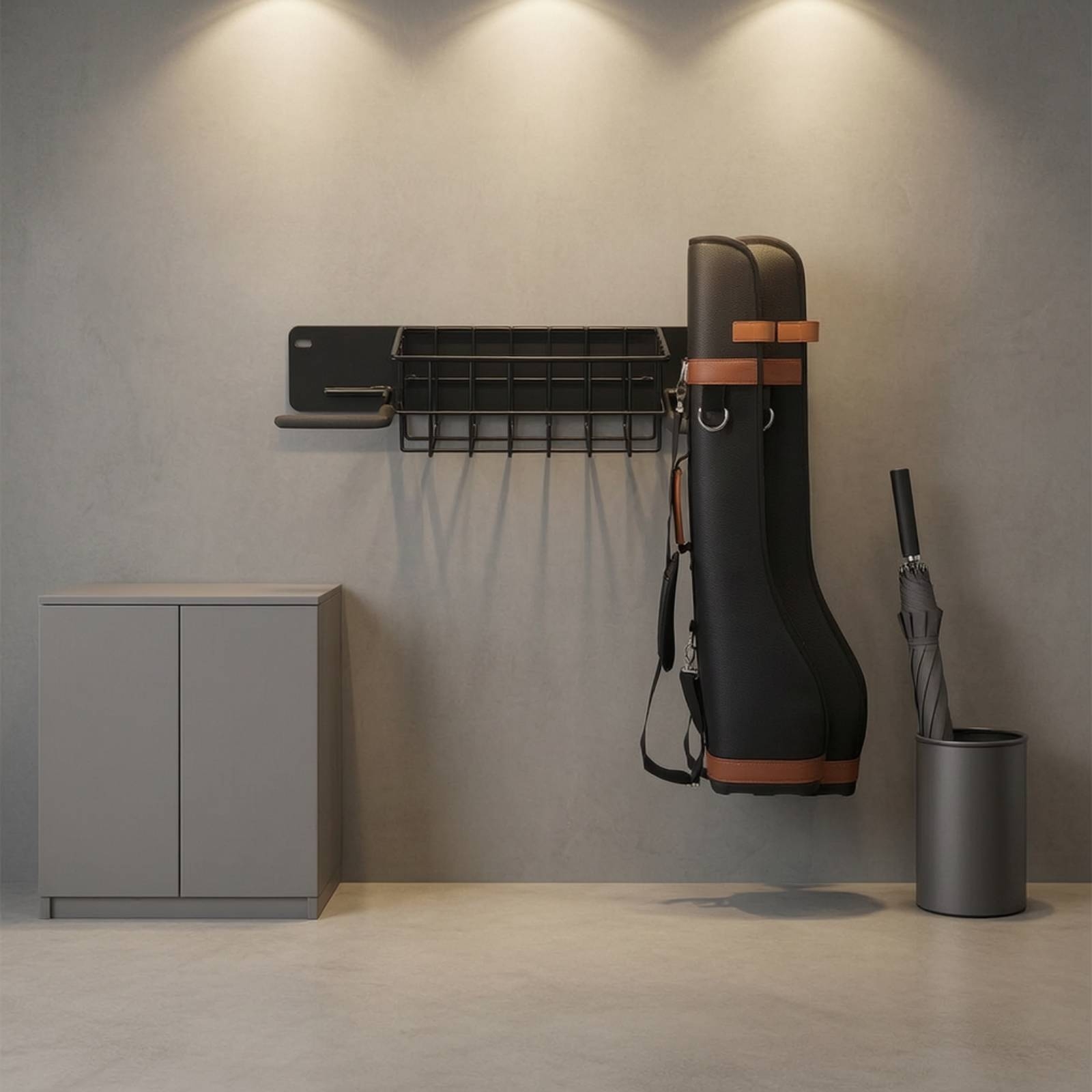 ゴルフ収納ラック 壁掛けゴルフラック バスケット付き スポー - Sports Equipment Organizer Rack のレビューと価格