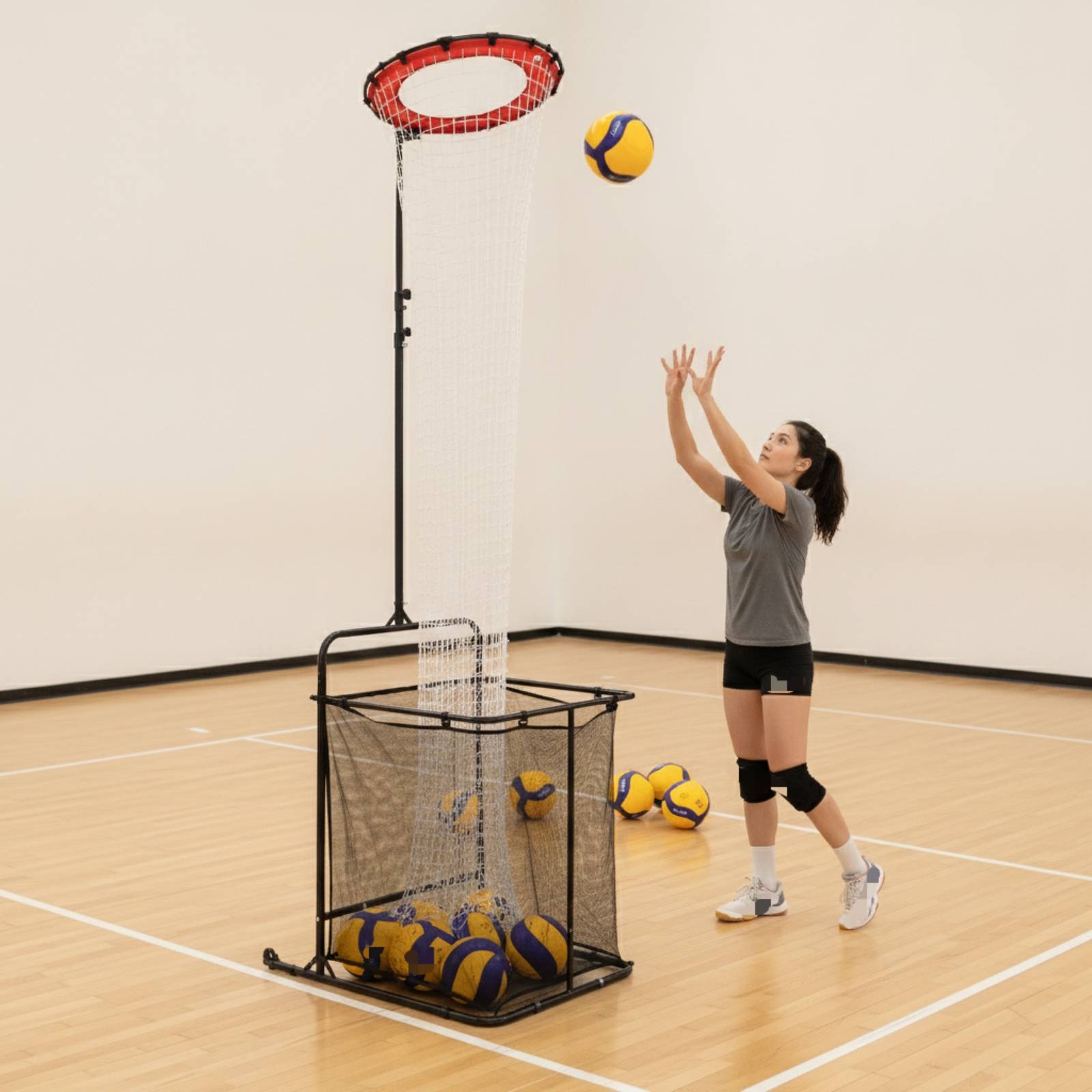 ボール回収バッグ付きバレーボール練習器具 ボールコレクター付 - Sports Equipment For Volleyball のレビューと価格