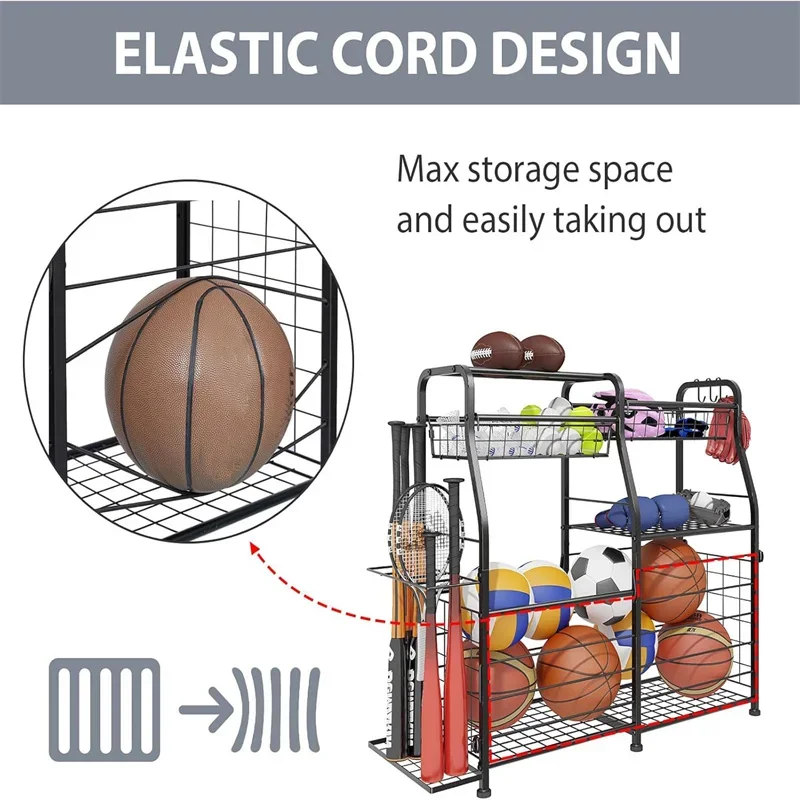 2026 ボール収納ラック ガレージオーガナイザーシステム  - Sports Equipment For Volleyball のレビューと価格